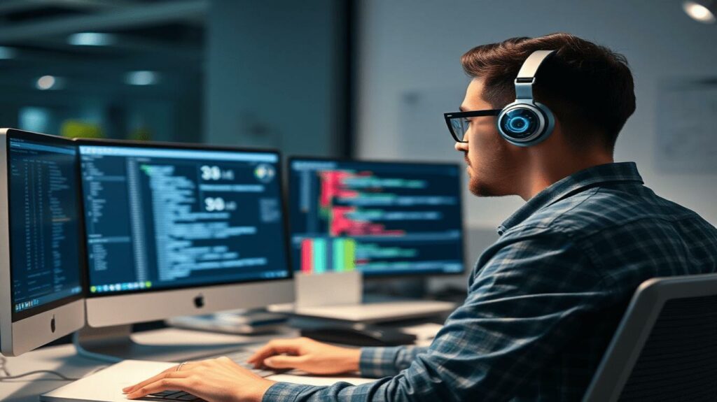 Ingénieur travaillant avec l'intelligence artificielle